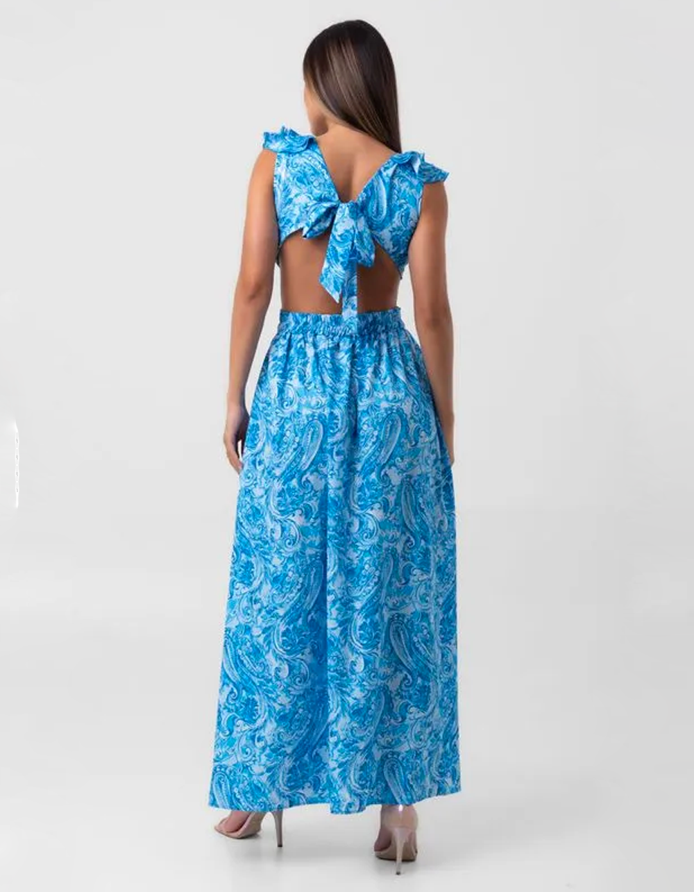 Vestido Plissado Longo Samantha