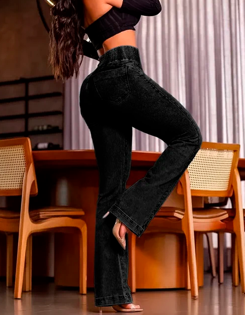 Calça Jeans Cintura Alta Paty