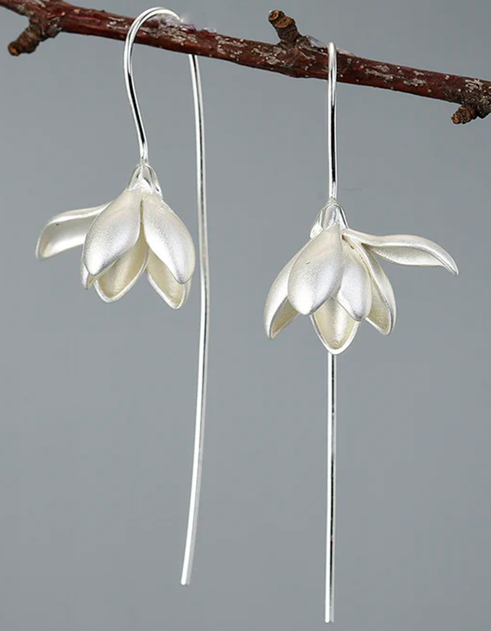 Brincos Flor magnólia Marlise