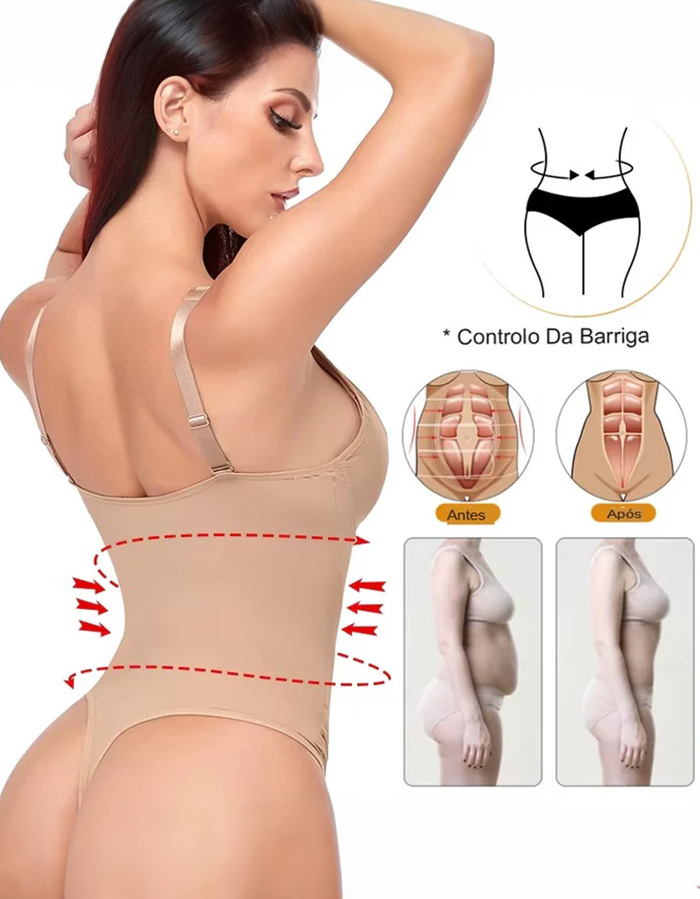 Modelador com sutiã Embutido Nancy