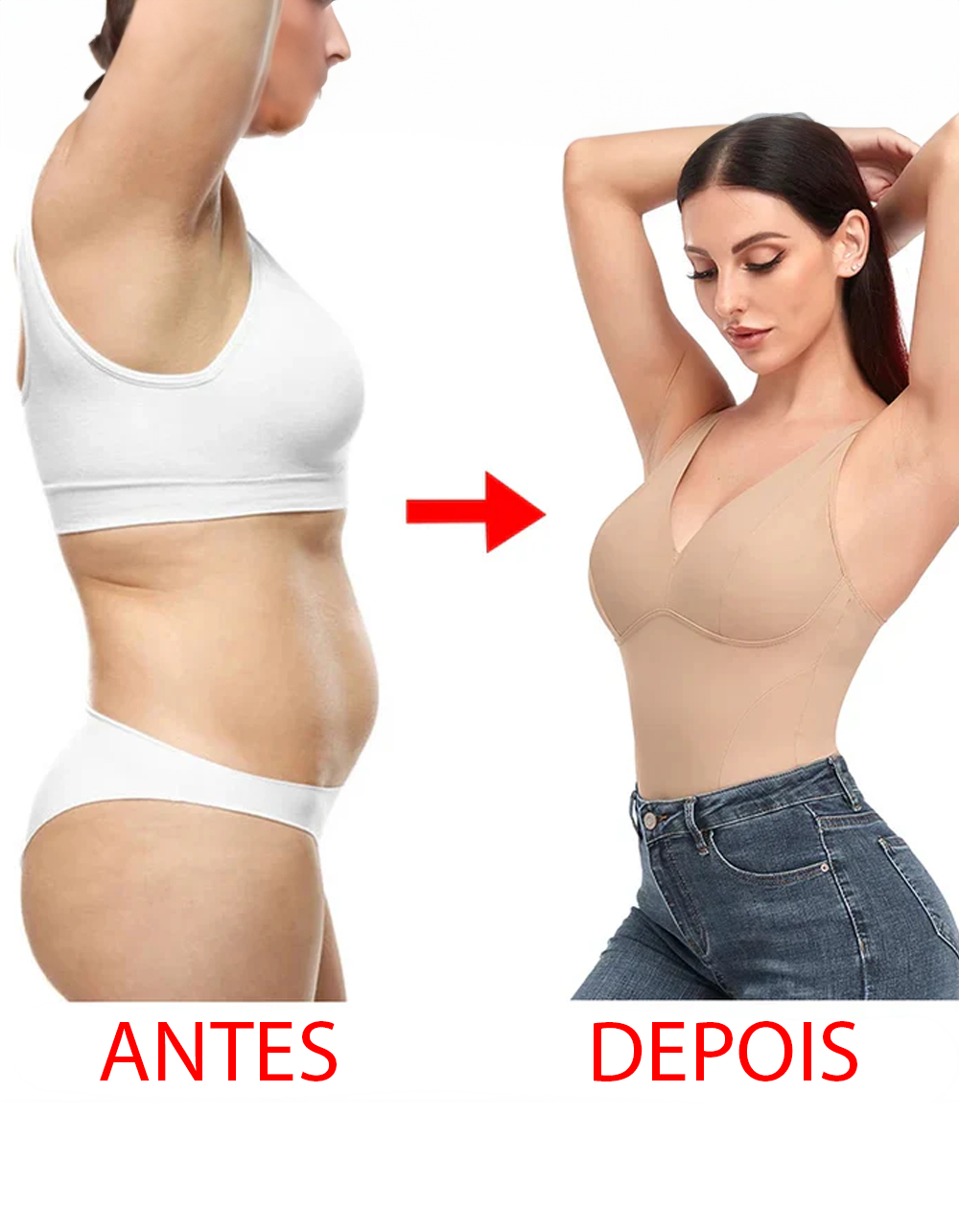 Modelador com sutiã Embutido Nancy