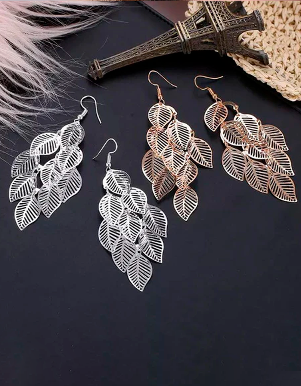 Brincos Folhas Ocas Estela