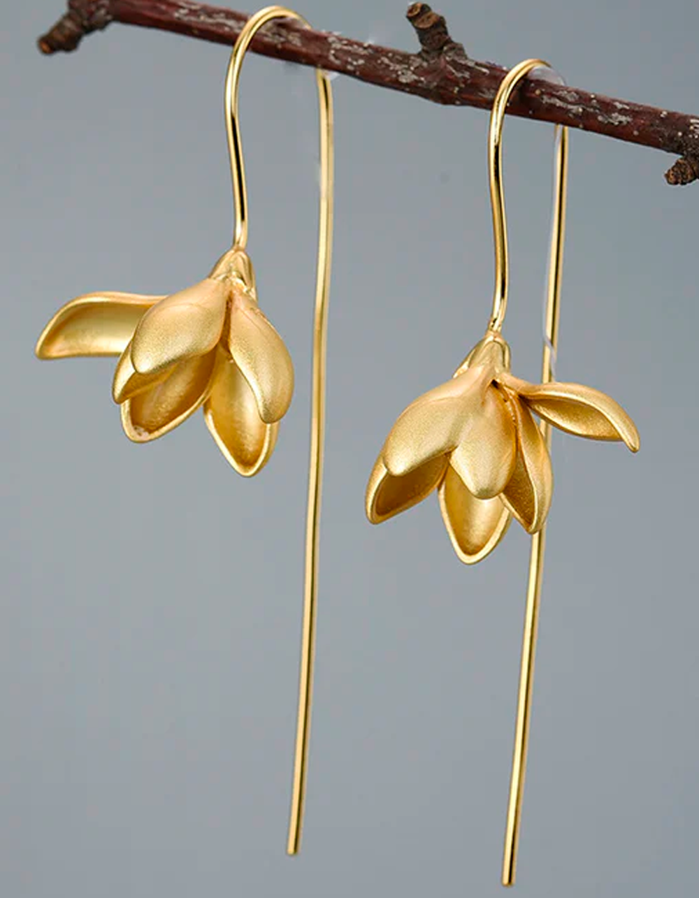Brincos Flor magnólia Marlise