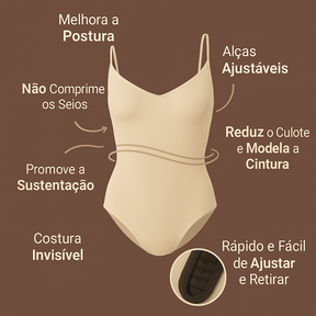 Body Modelador ShapeSlim [Compre 1 e Leve 2]